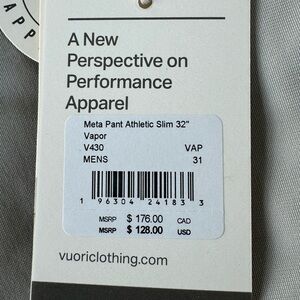 Vuori Meta Pant in Vapor Gray